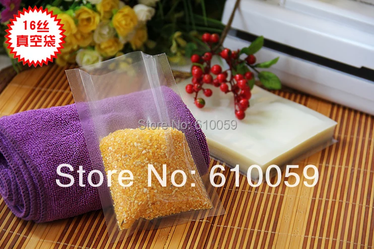 

Clear food Vacuum bag Size 18x25cm food packaging bags