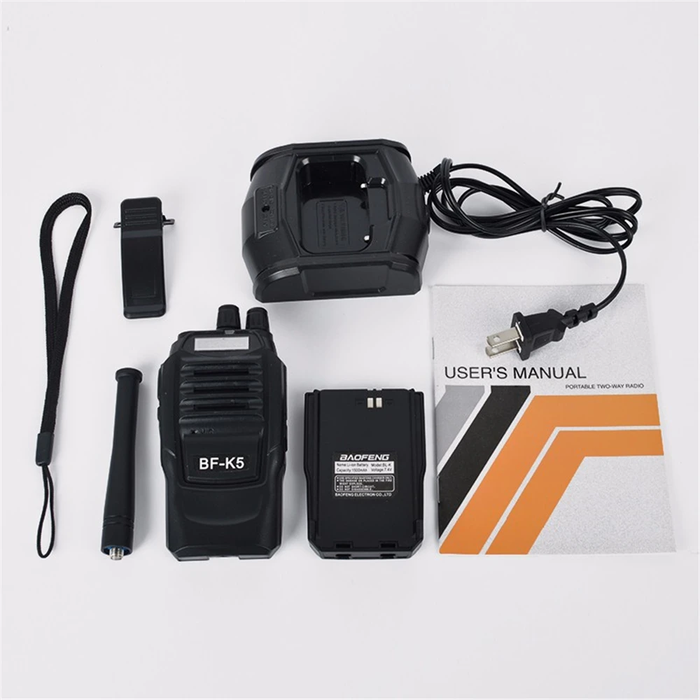 2 шт. Baofeng K5 Ham Радио Walkie Talkie 400-470MHz UHF трансивер 1500mAh 2 Way Радио любительский удобный переговорный для безопасности