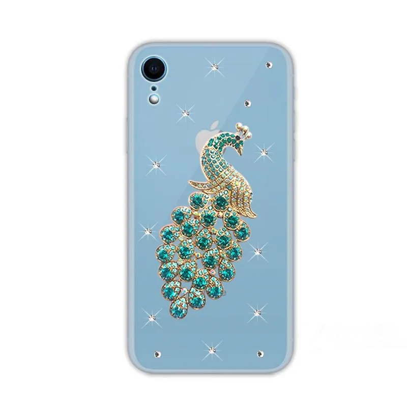 For Apple iPhone XR Case 3D Top Diamond Phone Case For