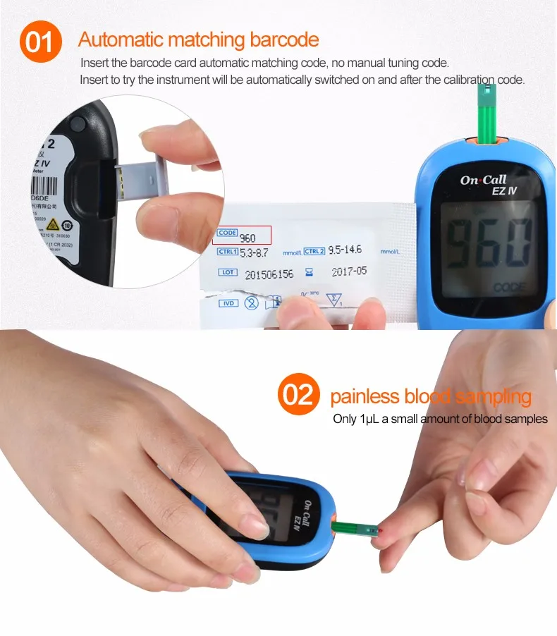 Диабетиков Тесты для определения сахаа в 30/60/90 шт. со штрипками Тесты-полосками, ланцетами сбора иглу только по первому требованию EZ Характеристическая вязкость полимера glucosemeter