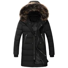 2016 New Winter Mens White Duck Down Jacket Thicken Fur Hooded Parka Mens Warm Clothes Men’s Clothing Free Shipping Big Size