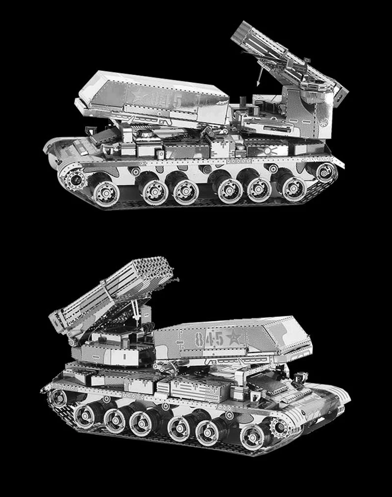 2018 Нан юаней 3d металлические головоломки 122 мм нескольких баррель Ракетница DIY лазерная резка головоломка модель для взрослых детская