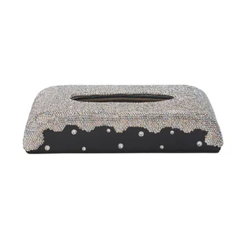 

AUMOHALL Shinny Tissue Box Cover Rectangular Holder for Home Car Office Decor