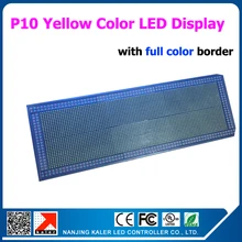 49*113 cm outdoor yellow color advertising led display board P10 320*160mm led modules 1/4 scan yellow color led board