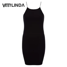 Vestlinda сексуальное платье Спагетти ремень облегающее трикотажное мини-платье Для женщин Праздничное платье спинки роковой Оболочка Короткие Платья для женщин