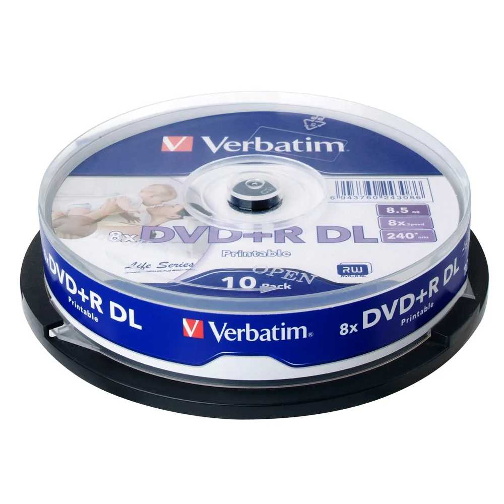 US $11.5 49% OFFVerbatim 8X 8.5GB Printable DVD+R DL Blank Disc 10Pk Spindle Good deal White Broad Inkjet Recordable Double Twin Layer Tiny DVD Disk-inside of photograph regarding Verbatim Dvd R Printable known as US $11.5 49% OFFVerbatim 8X 8.5GB Printable DVD+R DL Blank Disc 10Pk Spindle Good deal White Extensive Inkjet Recordable Double Twin Layer Smaller DVD Disk-in just