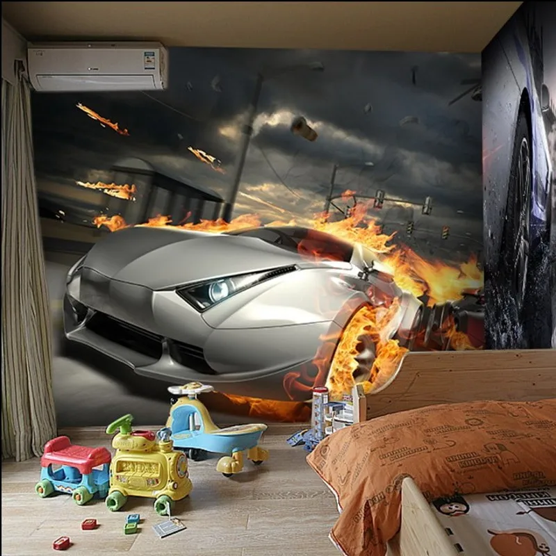 Us 1178 20 Di Scontomurale Personalizzato 3d Auto Sportive Di Moda Carta Da Parati Disney Car Show Salone Di Bellezza Auto Bar Ktv Sfondo Murales