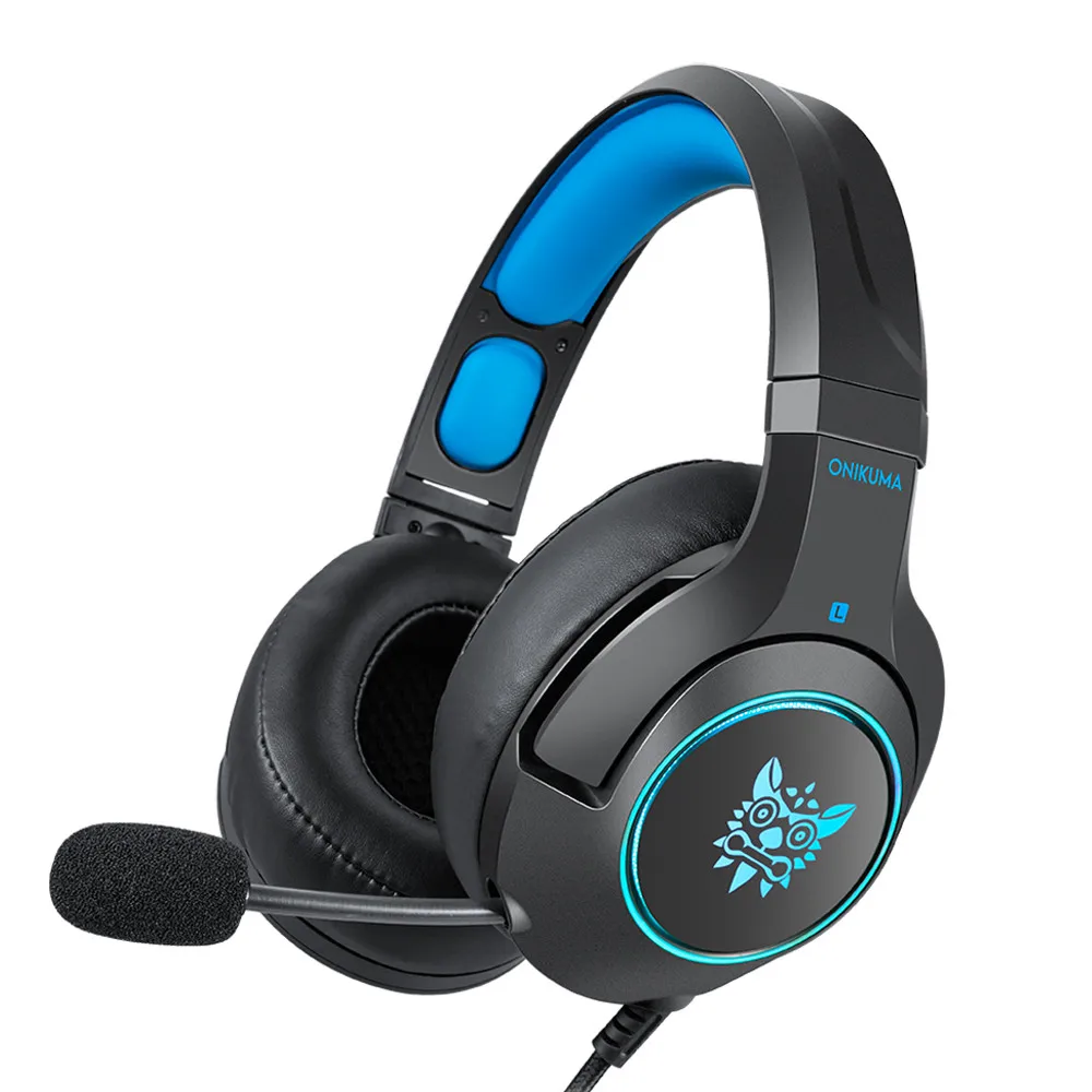 ONIKUMA Gaming Headphones casque Wired PC Gamer Stereo Earphones Headset for Laptop PS4Xbox One with Microphone Breathing Light (9)