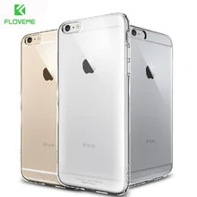 FLOVEME For iPhone 6 6S Plus Clear Case Fashion Crystal Hard Plastic Phone Cover For Apple