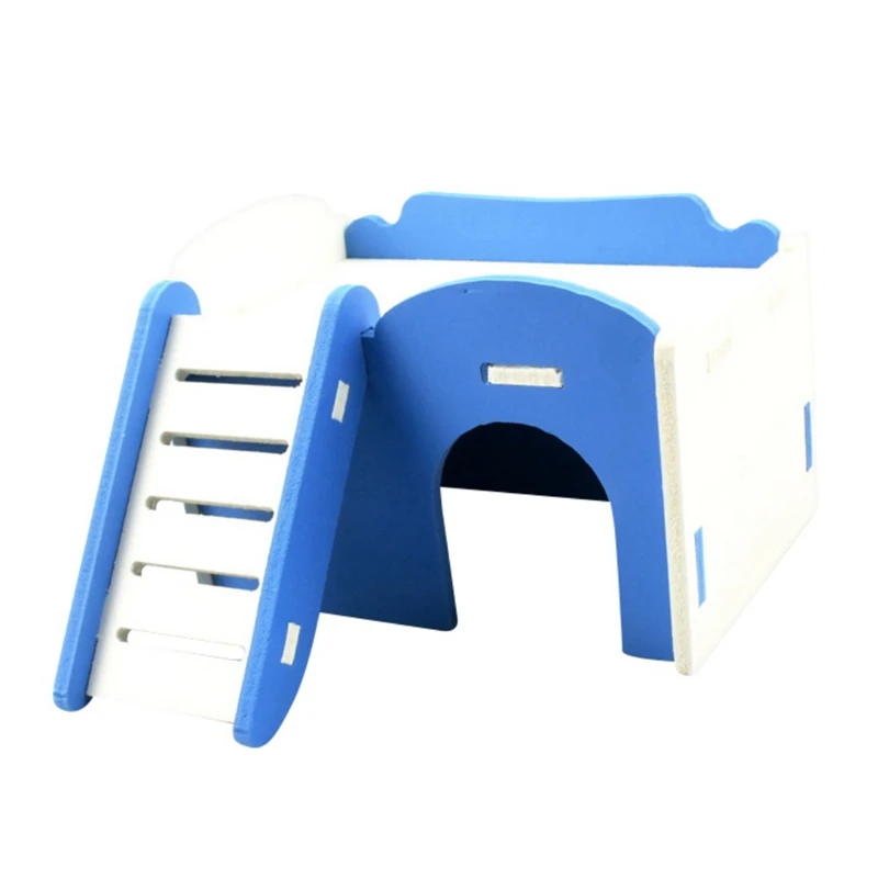 New Luxurious Hamster House Swing Toy Slide Hamsters Nest Loft Bed Cage Nest Pet Hedgehog Castle Climb Toys Small Pet House