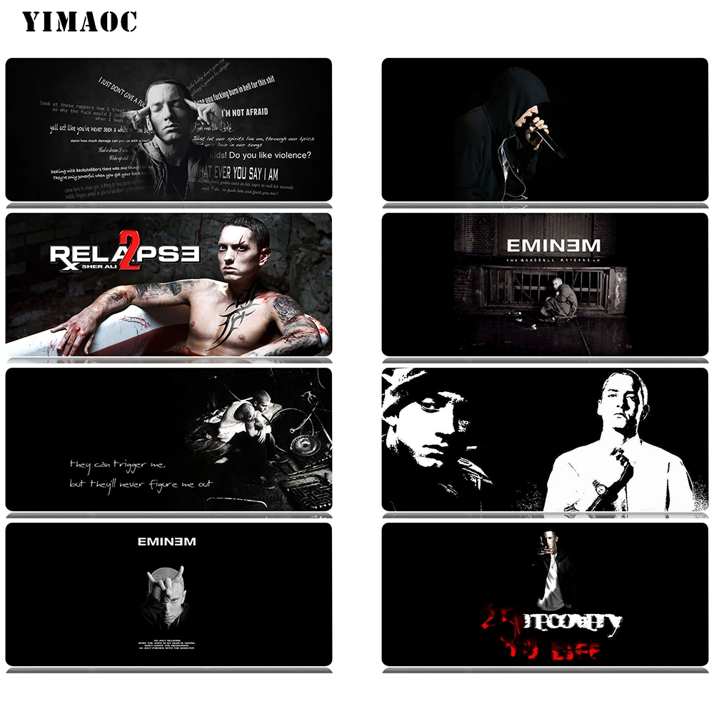 Коврик для мыши YIMAOC Eminem Marshall Bruce Mathers III 30x70 см Коврик для компьютерной мыши Противоскользящий натуральный резиновый игровой коврик для мыши