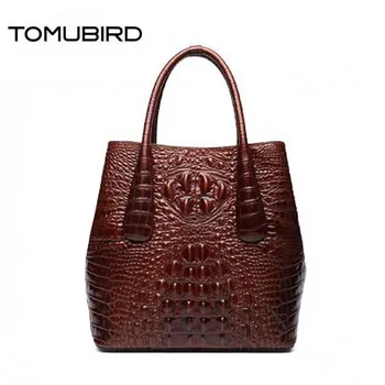 

TOMUBIRD 2020 new fashion women genuine leather handbags superior cowhide leather Crocodile pattern famous brand women bag