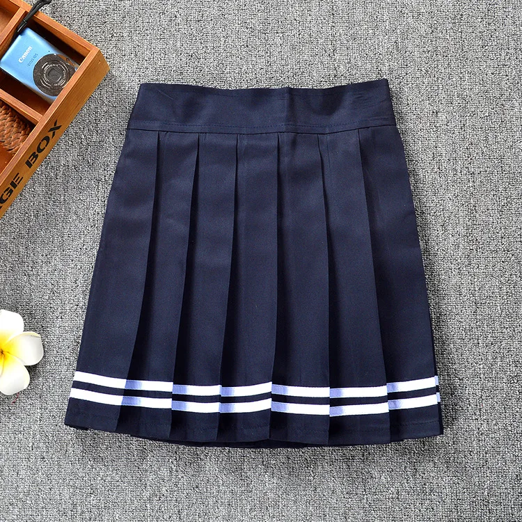 Kawaii/японские эластичные шорты для девочек-школьниц, женские Мини плиссированные Saias Sailor JK, одноцветные юбки с высокой талией