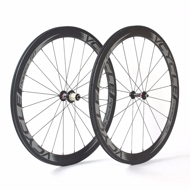Cheap VCYCLE NOPEA50 Ultra Light Wheels Carbon Wheelset 50mm Clincher 23mm Width 700C Wheelset 1470g