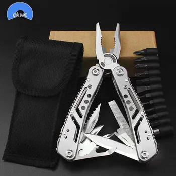 

Free shipping Multi Tools Folding Plier Fishing Camping Outdoor Survival Gear Multitool Pocket Knife Plier Scissors Screwdrive