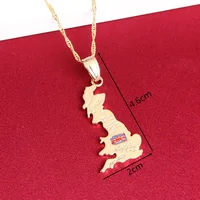 United Kingdom Map Pendant Necklace British Glasgow London UK Great Britain And Northern Ireland Flag Jewelry 2