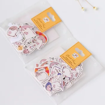 

40 PCS New Creative Lovely Chubby Rabbit Series Pet Sticker Pack Hot Sell Deco Packing Stickers School Office Supplies