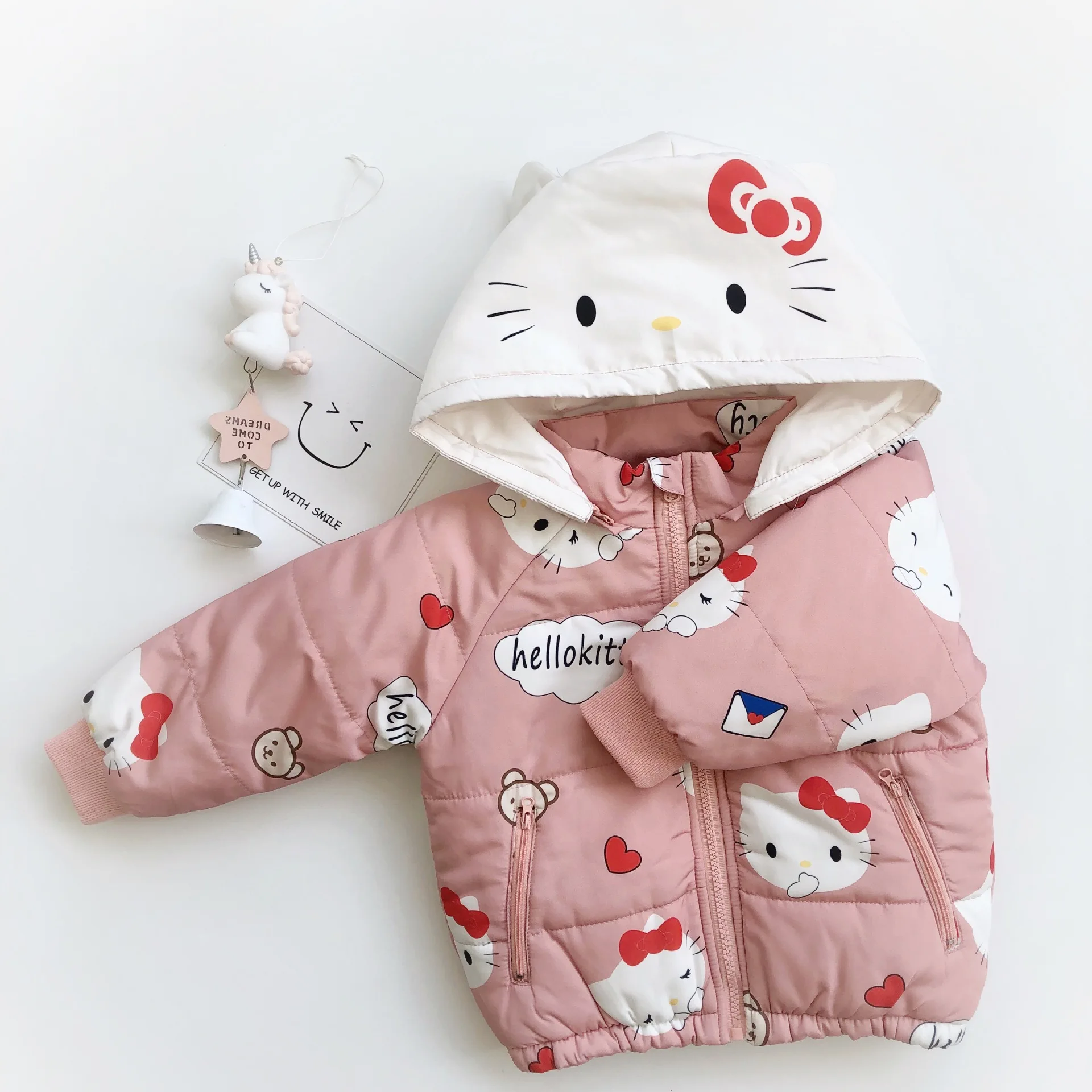 BABY girl winter clothes leather jacket girls jacket baby girl coat boys jacket cartoon cat kids clothes baby girl jackets bobo