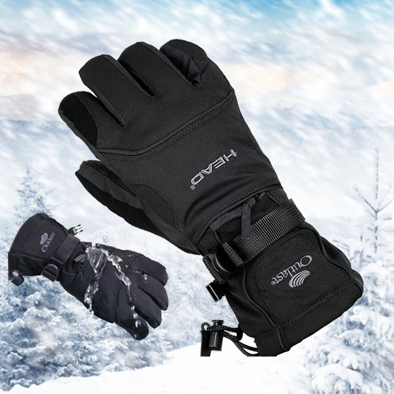30 градусов унисекс теплые сноуборд перчатки для зимних мужчин Снег ветрозащитный guante nieve лыжные перчатки 528TT