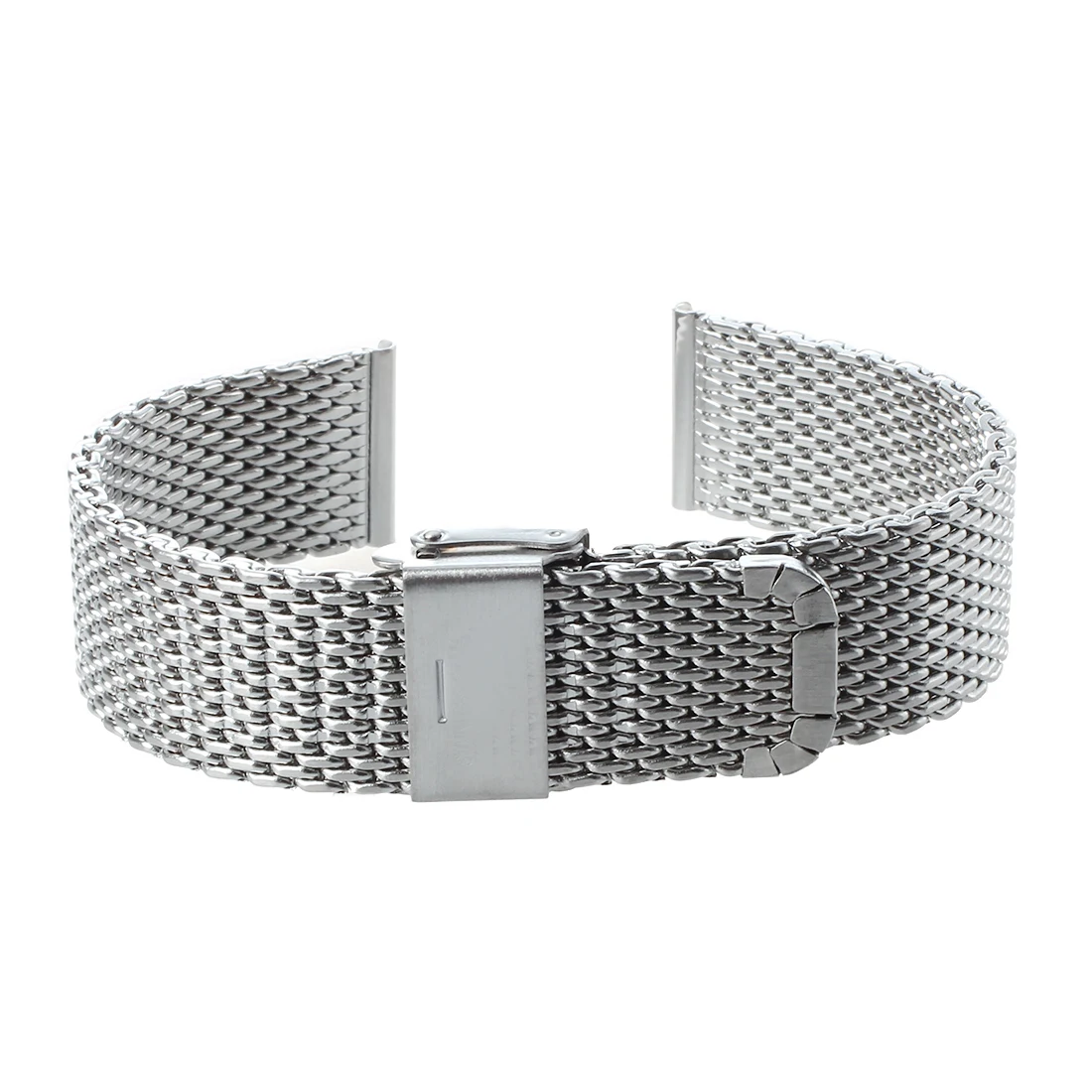 

18mm Strap + Buckle for Watch Silver Steel Universal Formal