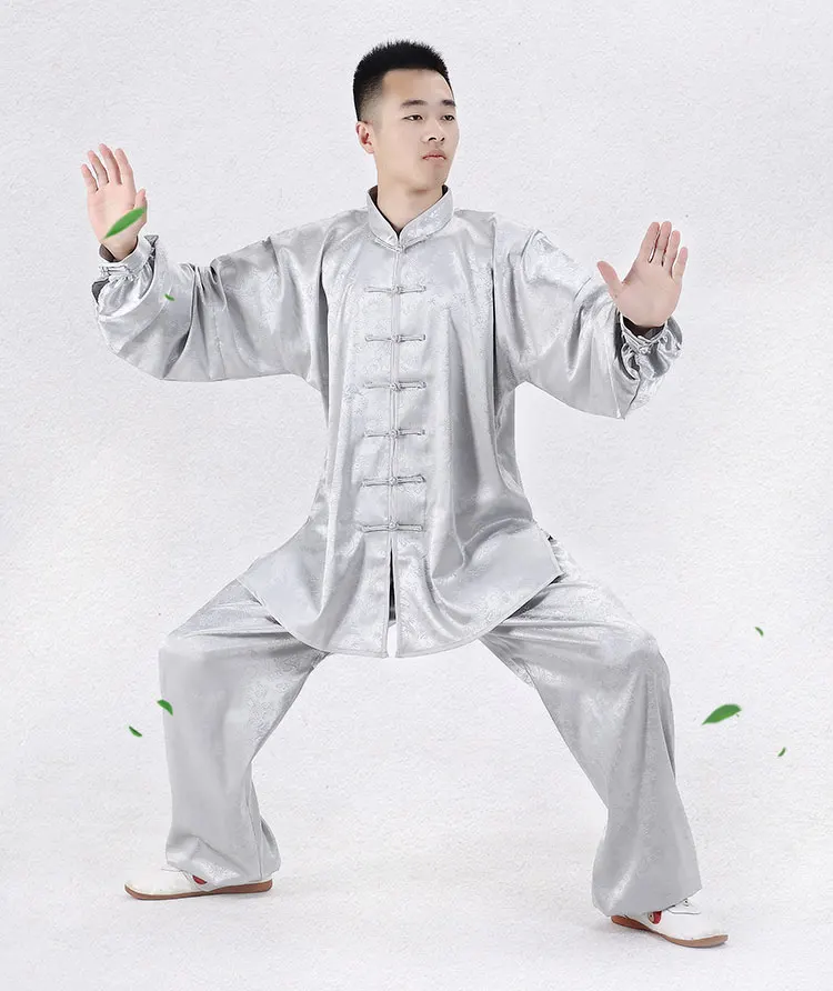 Унисекс костюмы для занятий тайцзи традиционная китайская одежда форма для Тай Чи Тан костюм с длинным рукавом кунг-фу Боевые искусства Одежда Топы Брюки