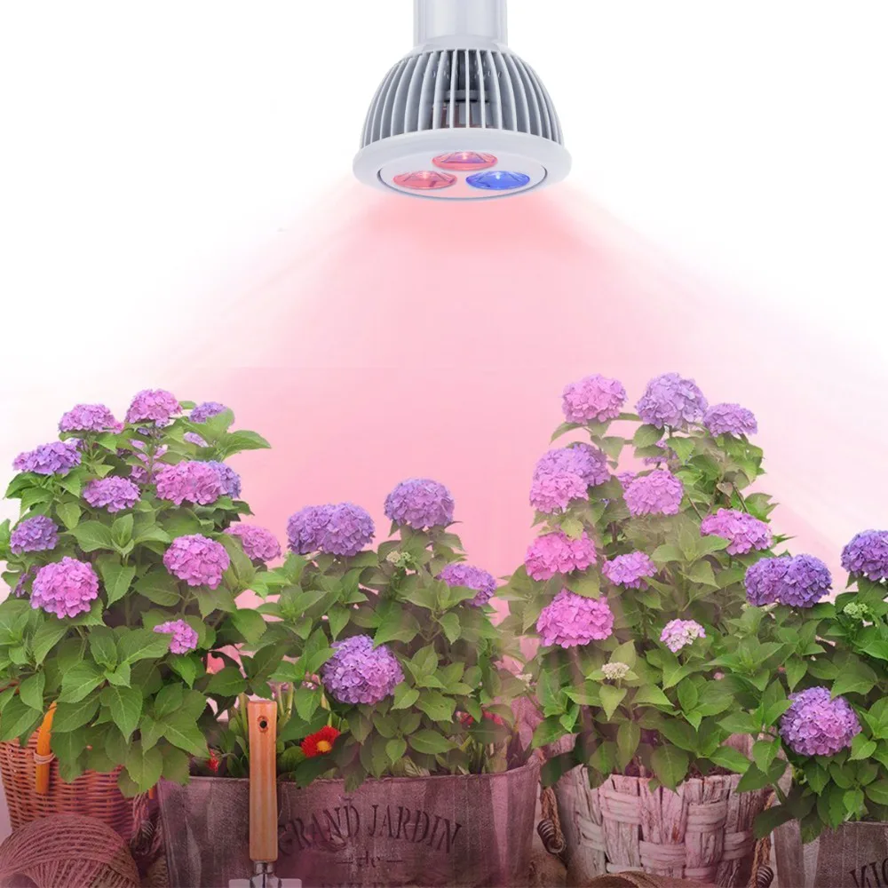 Full Spectrum E27 3w Led Plant Grow Light Bulb Indoor Garden