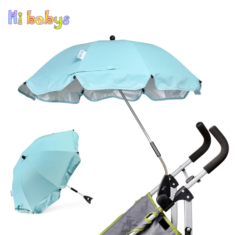 

Baby Stroller Umbrella Sunshade Fordable Pram Umbrella Adjustable Rainproof Carriage Cover Sun Protection Stroller Accessories