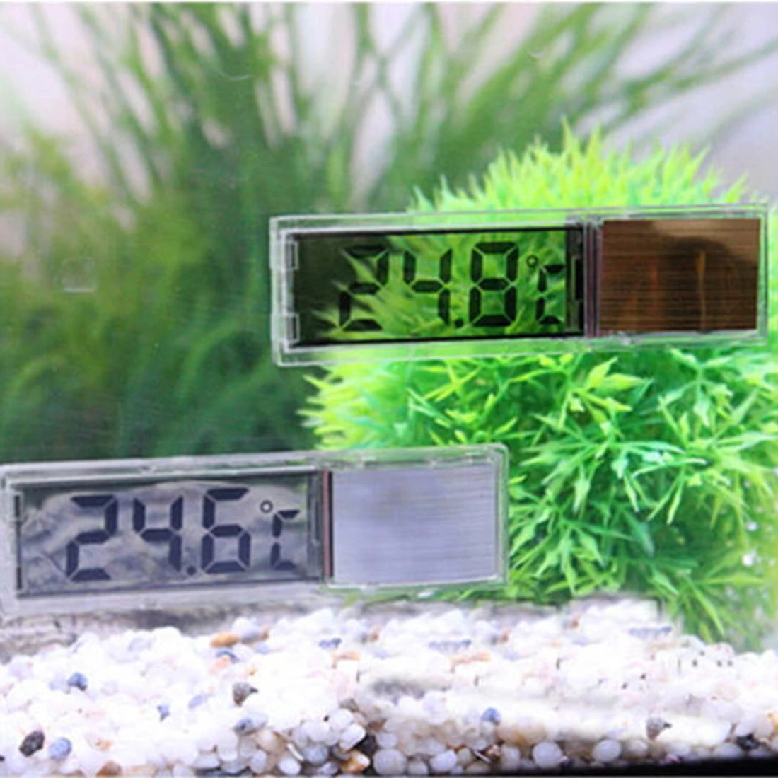 Multi Function Lcd 3D Crystal Digital Electronic Temperature Measurement Fish Tank Aquarium Thermometer Random Color