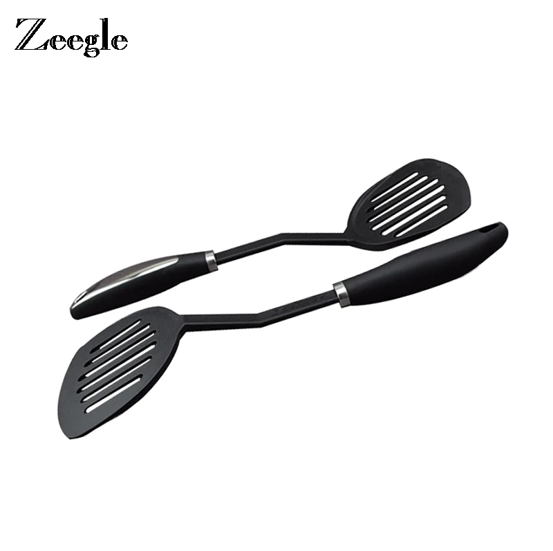 

Zeegle High Temperature Non-stick Pan Cooking Leak Drain Flat Stainless Steel Spatula Steak Shovel Dinnerware