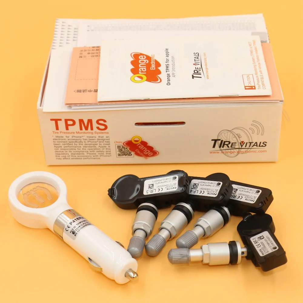 Udricare Orange P418 TPMS Car Tire Pressure Monitoring System 4 TPMS