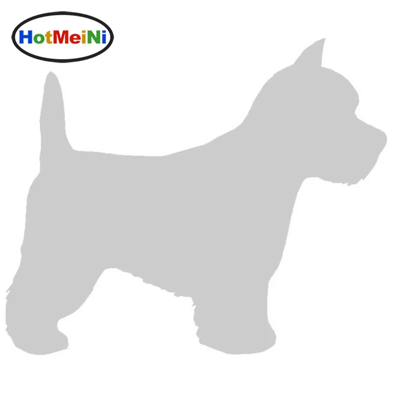 Стикеры для автомобилей HotMeiNi Westie черные/серебристые 15*12 см|Наклейки на