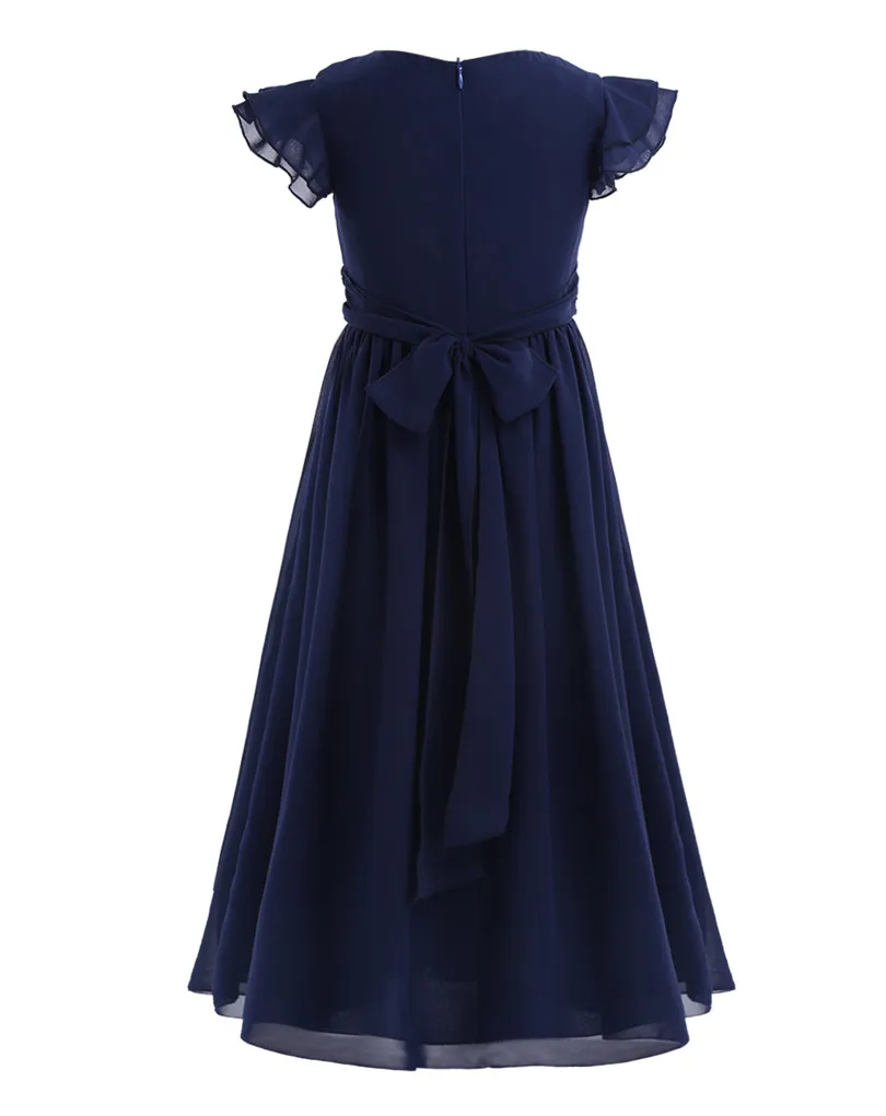 iEFiEL Sleeveless Kids Teenage Flower Girl Dress Floor Length Pageant Wedding Party Formal Occassion Wedding Girls Tulle Dress- HTB1gEgHhRTH8KJjy0Fiq6ARsXXak