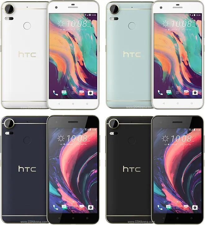 htc Desire 10 Pro, 4 Гб ОЗУ, 64 Гб ПЗУ, LTE телефон, четыре ядра, две sim-карты, Android OS, две sim-карты, 20 МП, 5,5 дюймов, отремонтированный телефон