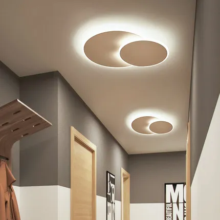Вращающаяся ультратонкая потолочная светодиодная люстра moden для прохода коридора спальня коричневый/белый светильники moden люстры