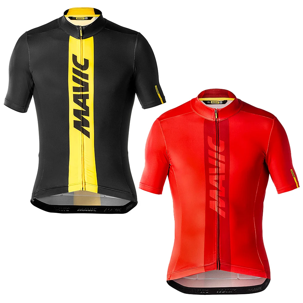 Conjunto de jersey de ciclismo Mavic manga corta para hombre bicicleta de carretera montaña mtb pro Equipo Conjunto de ciclismo bicicleta ropa Maillot esponja Pantalones pad