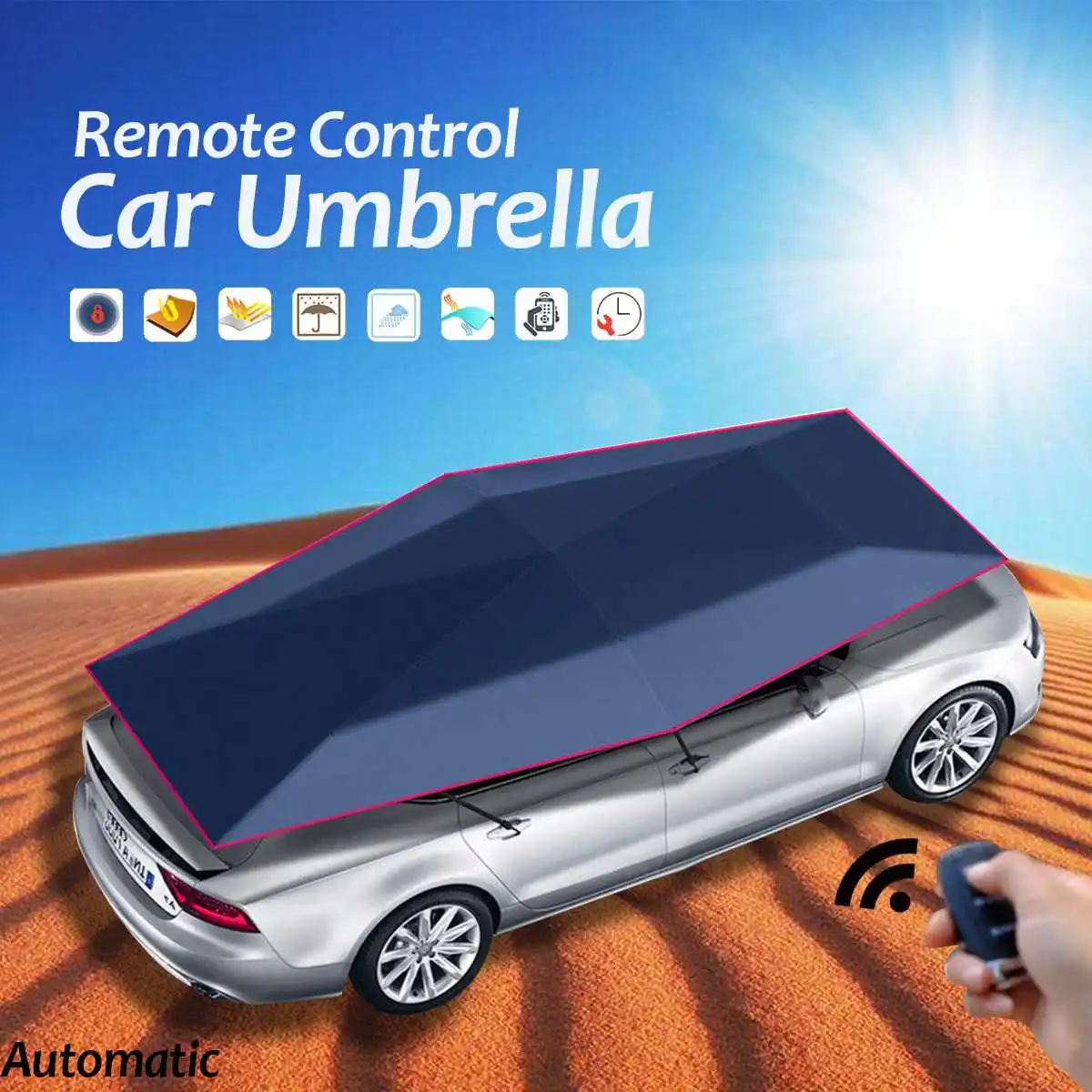 

Automatic Remote Control Car Umbrella Tent Cover SUV Truck Sun Shade Waterproof Awning Car Cover Tent Outdoor Folding Canopy