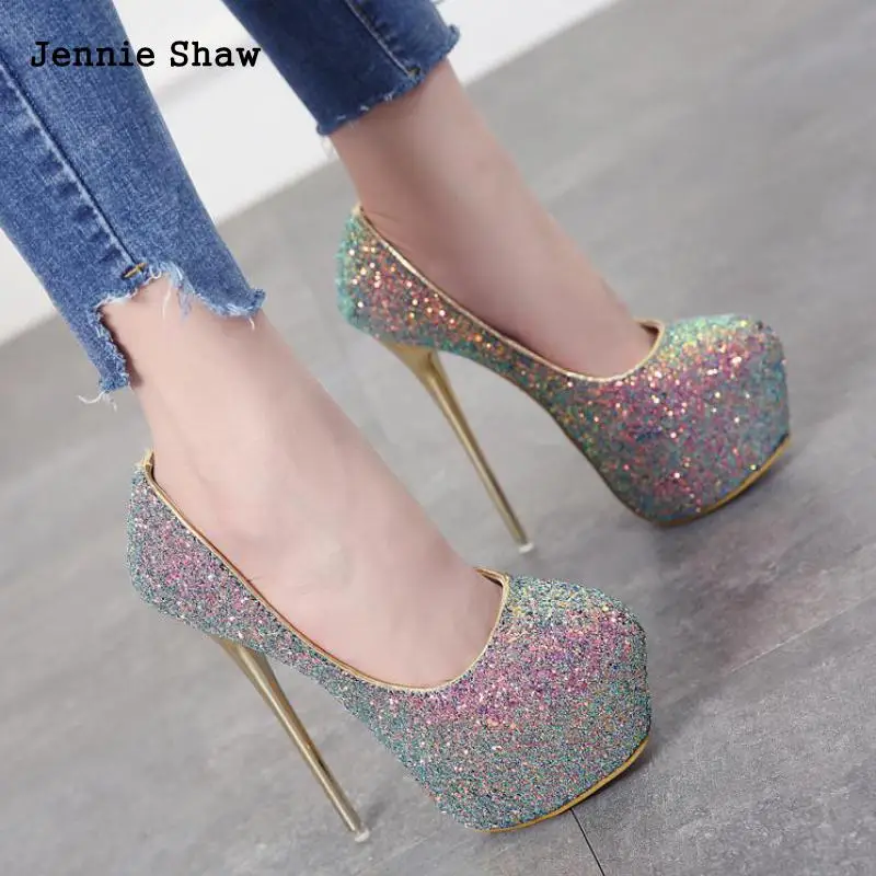 Thin Heels Party Summer Fashion Extreme High Heels Sexy Pumps Platform Stiletto Women Shoe Size 43 44 45