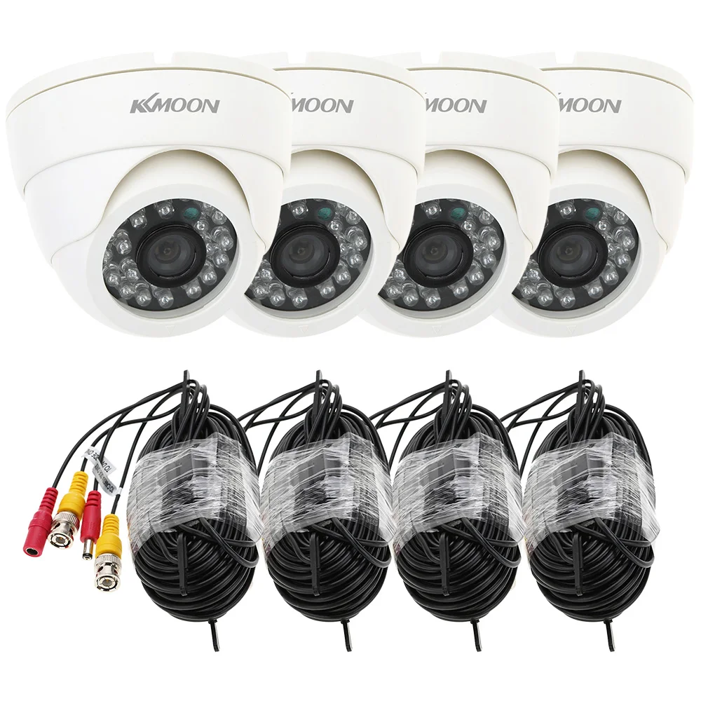 imágenes para KKmoon 4 unids 800TVL CÁMARAS de Seguridad Kit de Cámara IR de La Visión Nocturna con 4 * $ number pies de Cable de Vídeo 24 Led Sistema de Cámara De Vigilancia Doméstica Kit imágenes para KKmoon 4 unids 800TVL CÁMARAS de Seguridad Kit de Cámara IR de La Visión Nocturna con 4 * $ number pies de Cable de Vídeo 24 Led Sistema de Cámara De Vigilancia Doméstica Kit