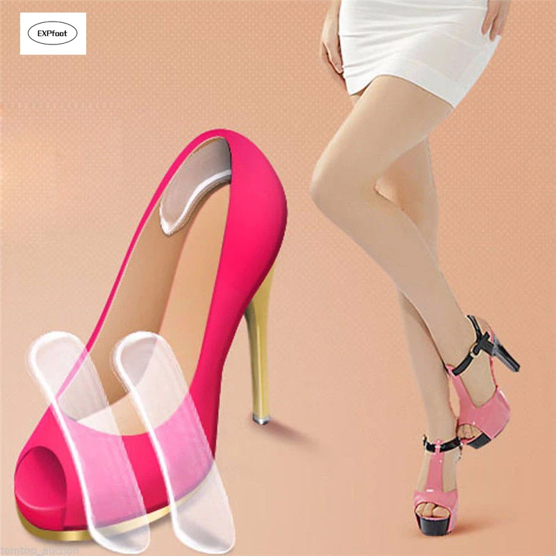 4 pair Women's Silicone Gel Heel Cushion protector Foot feet Care Shoe Insert Pad Insole Female Protector for foot | Обувь