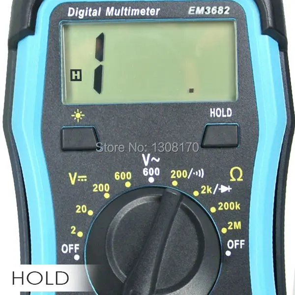 Цифровой мультиметр DV AC напряжение с подсветкой обнаружения сопротивления непрерывности диода контрольный тестер инструмент