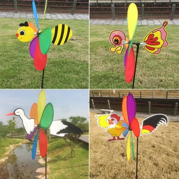 

New Sell 3D Large Animal Bee Windmill Wind Spinner Whirligig Yard Garden Decor