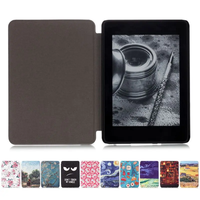 

TPU Soft Case For Amazon Kindle Paperwhite 4 Smart Cover Painting eBook Case for Kindle Paperwhite4 with Auto Wake/Sleep Dec-12B