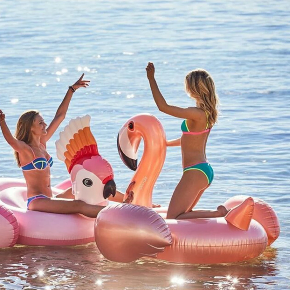 Новый стиль Фламинго Форма плавательный матрац крепление Надувное сиденье плавательное кольцо плавающее кольцо игрушка для воды для