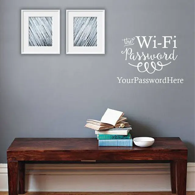 the wifi password sign guest wall sticker home decor for living room