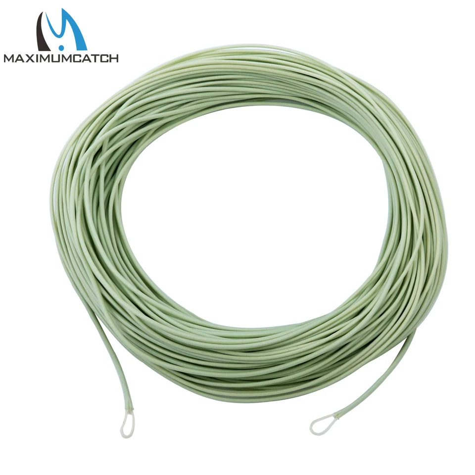 Maximumcatch 100FT плавающий Fly Line с открытыми Loop WF 5/6/8 форель зеленый мох Fly лески