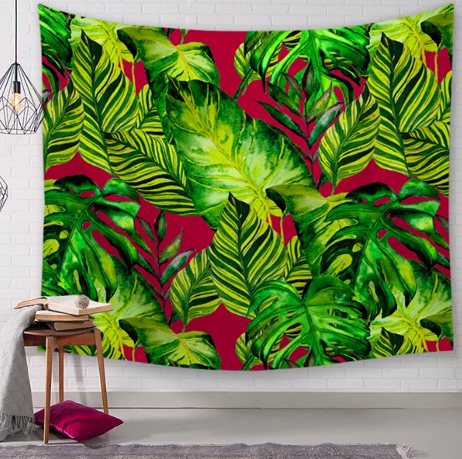 Ins тропический растительный Цветочный декор гобелены для ванной комнаты