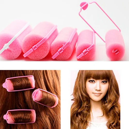 6pcs Fashion Magic Sponge Foam Hair Curlers Curling Styling Rollers Twist  Tool Latest Product 7lu5 - Hair Rollers - AliExpress