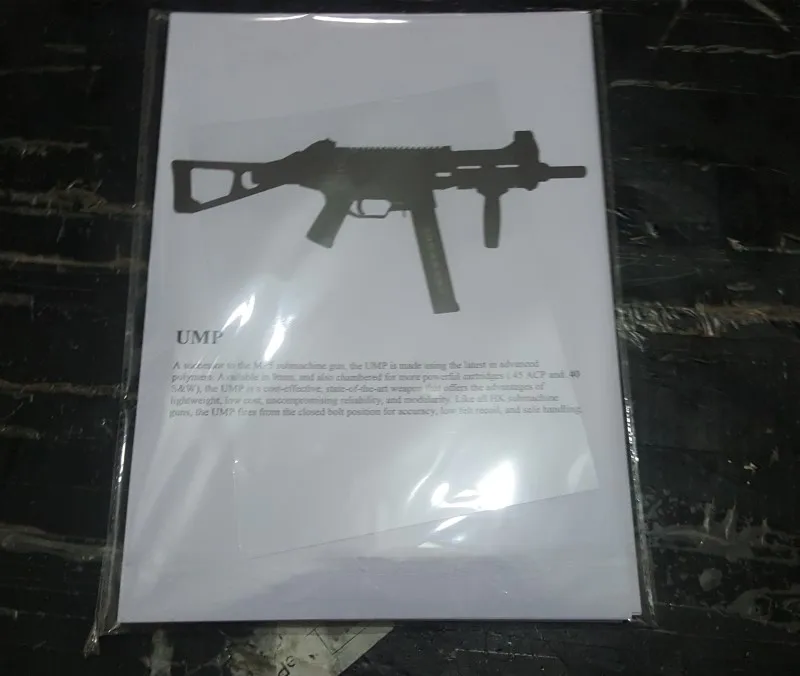 DIY 1:1 HK UMP 45 Sub Machine Gun Бумажная модель для сборки ручной работы 3D головоломка игра
