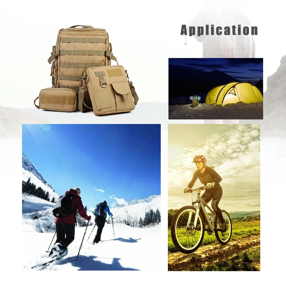 30L Military Tactical Backpack Assault Pack Bug Out Molle Bag Military Rucksack Camping Trekking Hiking Combinations Backpack