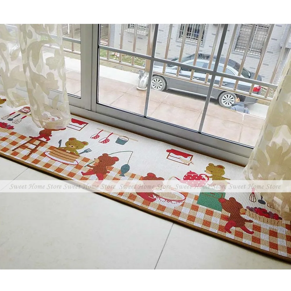 Kitchen Runner Rug In Brown Available Custom Sizes Up To 30m